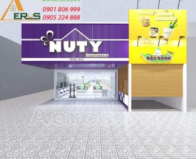 Thiết kế nội thất shop mỹ phẩm Nuty Cosmetics - quận 9