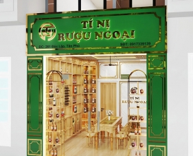 Thiết kế nội thất shop rượu ngoại Tí Nị - Quận Tân Phú