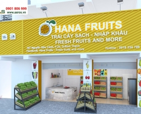 Thiết kế nội thất shop trái cây HaNa Fruits - Bình Thạnh