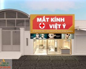 Thiết kế thi công cửa hàng mắt kính Việt Ý - quận 9