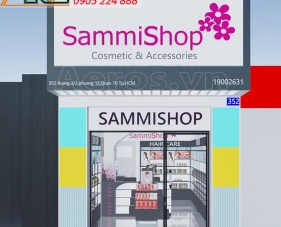 Thiết kế thi công cửa hàng mỹ phẩm SammiShop - quận 10