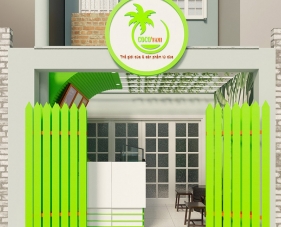 Thiết kế thi công nội thất quán dừa CoCo Fami - Quận 1