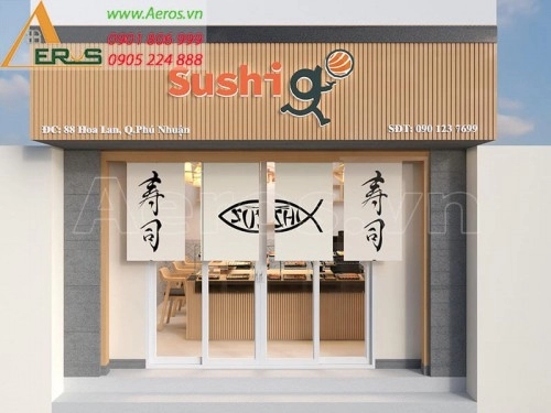 Thiết kế nội thất nhà hàng sushi của anh Thạch - Phú Nhuận