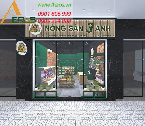 Thiết kế nội thất shop nông sản 3 anh - Tân Bình