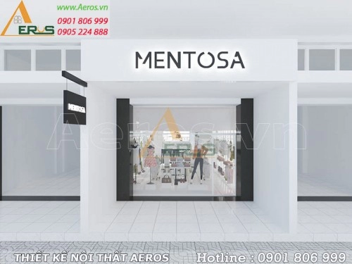 Thiết kế shop thời trang MENTOSA, quận Tân Bình - TPHCM