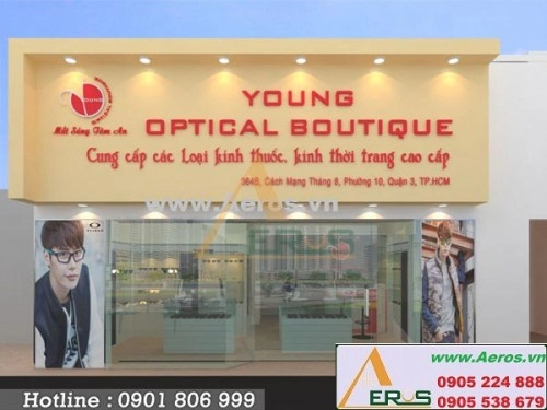 Thiết kế thi công shop mắt kính Young Optical Boutique - Quận 3