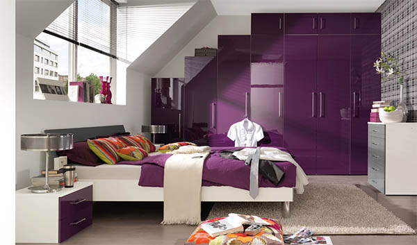 Phòng ngủ màu tím