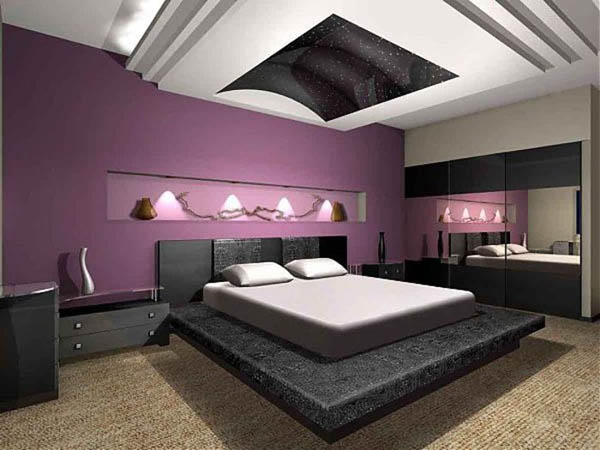 Phòng ngủ màu tím