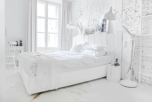 Phòng ngủ màu trắng