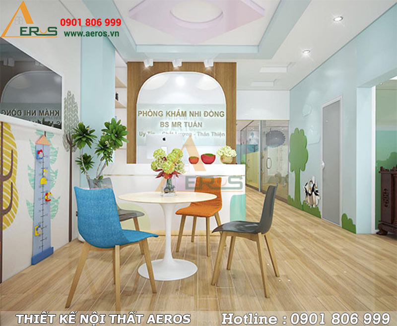 Hình ảnh thiết kế nội thất phòng khám nhi đồng của chị Dung