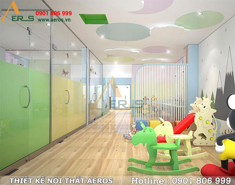 Hình ảnh thiết kế nội thất phòng khám nhi đồng của chị Dung