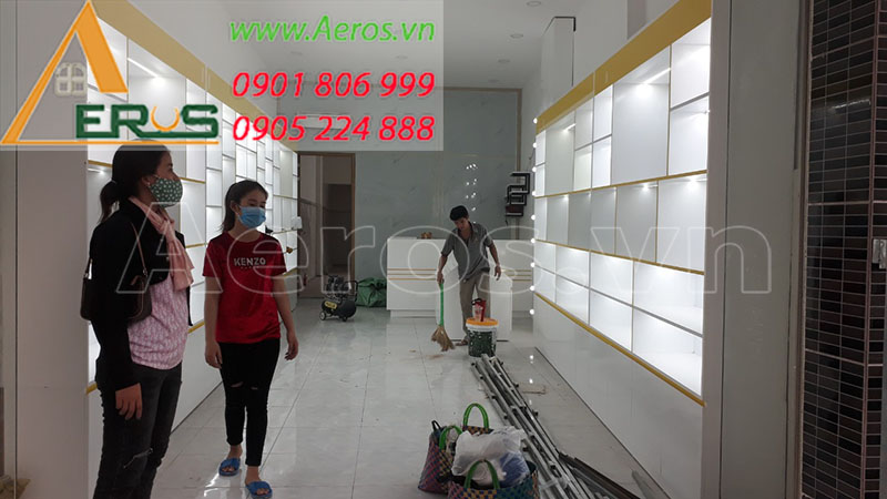 Thi công nội thất shop mỹ phẩm Ngọc Store tại Bình Tân, TP.HCM