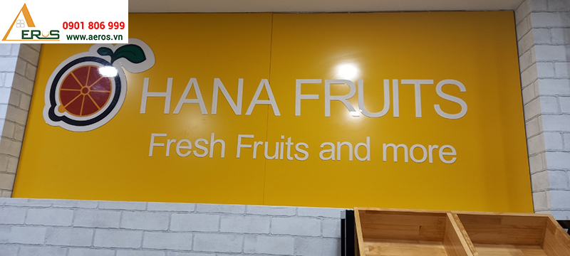 Thi công shop trái cây HaNa Fruits tại quận Bình Thạnh