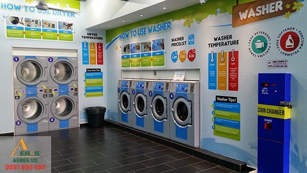Top 30 mẫu thiết kế cửa hàng giặt là đẹp nhất 2019