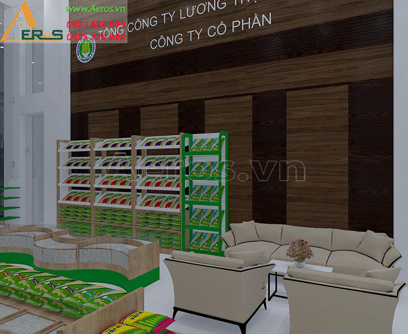 Thiết kế nội thất shop gạo Vinafood II của anh Nghĩa tại quận 1, Tp.HCM