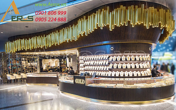 Top 10 mẫu thiết kế cửa hàng vàng bạc đẹp nhất 2019