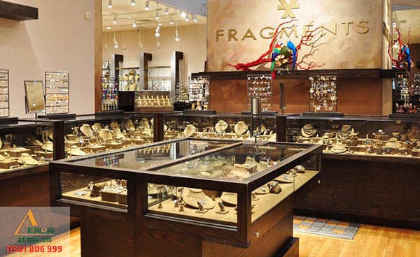Mẫu thiết kế cửa hàng vàng bạc hiện đại và sang trọng