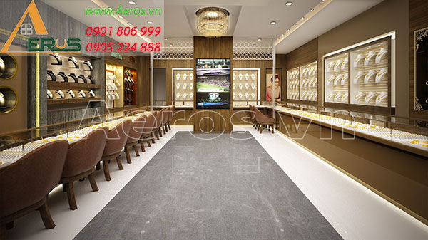 Top 10 mẫu thiết kế cửa hàng vàng bạc đẹp nhất 2019