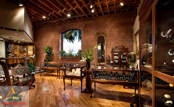 Mẫu thiết kế cửa hàng vàng bạc hiện đại và sang trọng