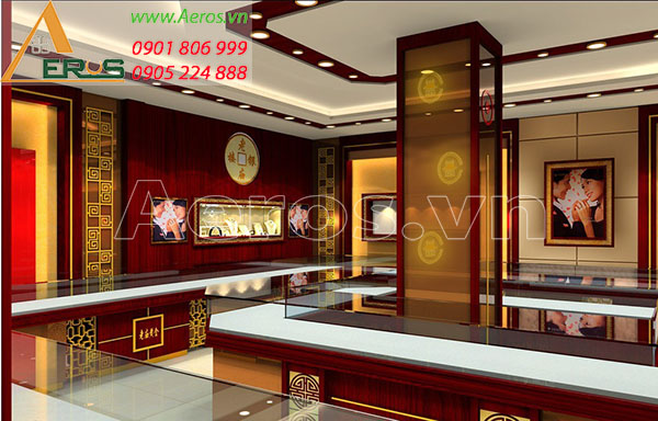 Top 10 mẫu thiết kế cửa hàng vàng bạc đẹp nhất 2019