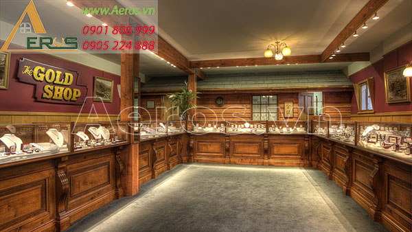 Top 10 mẫu thiết kế cửa hàng vàng bạc đẹp nhất 2019