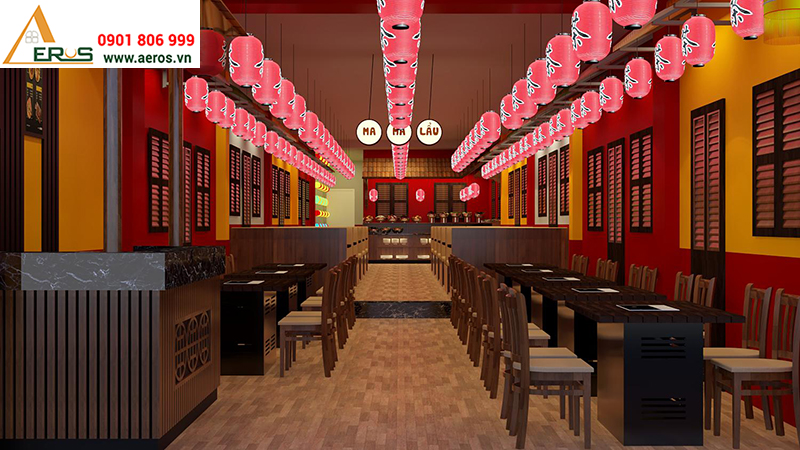 Thiết kế nội thất nhà hàng MaMa Lẩu tại Bình Dương