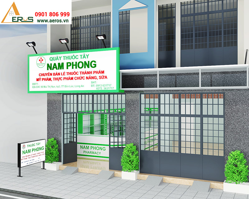 Thiết kế nhà thuốc tây Nam Phong tại Long An
