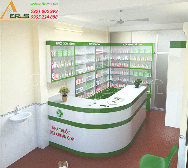Hình ảnh thiết kế nhà thuốc tây GPP Phương Thư tại quận 8, TPHCM