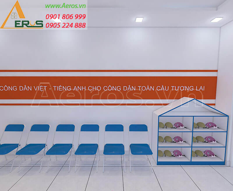 Thiết kế nội thất trung tâm ngoại ngữ Công Dân Việt tại quận Bình Tân, TP.HCM