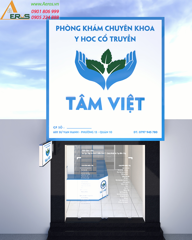 Thiết kế nội thất phòng khám Tâm Việt của anh Trí, quận 10