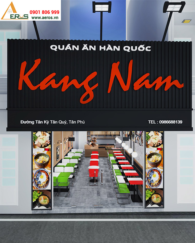 Thiết kế quán ăn Kang Nam tại quận Tân Phú, TPHCM