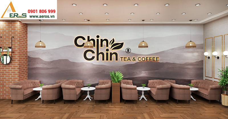 thiết kế quán trà sữa Chin Chin 