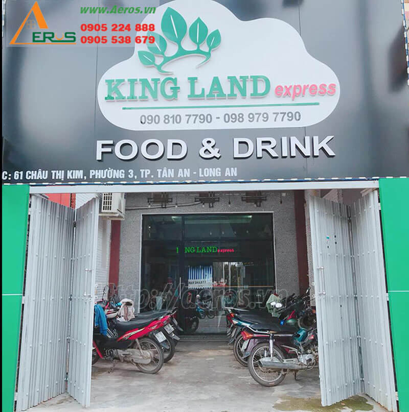 Thiết kế thi công quán trà sữa King Land - Long An