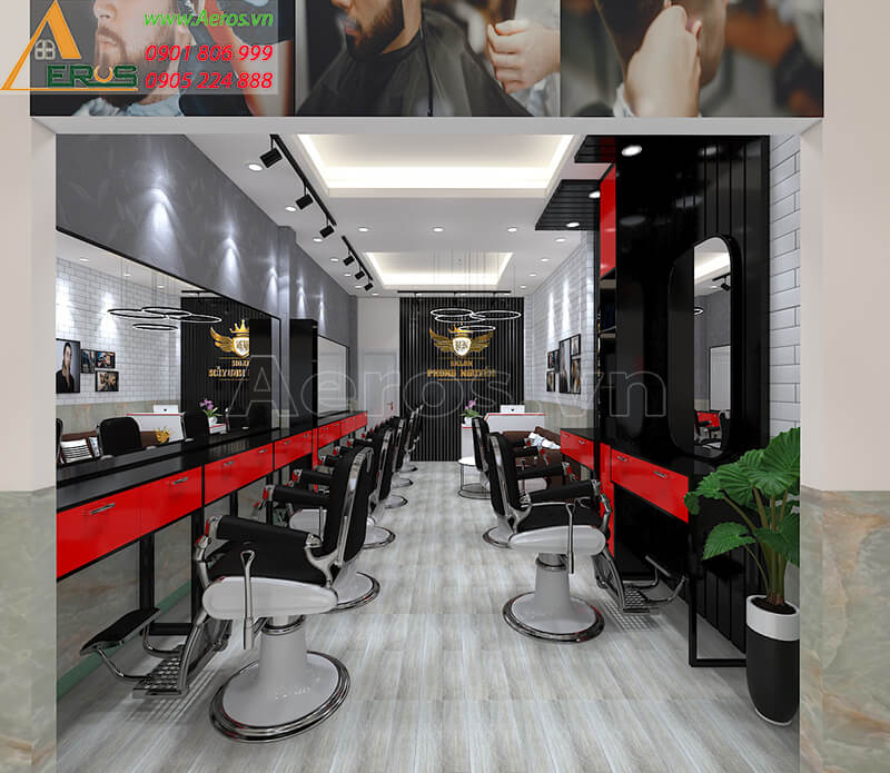 Thiết kế nội thất salon tóc Phong Nguyễn của anh Dũng tại quận Gò Vấp, Tp.HCM