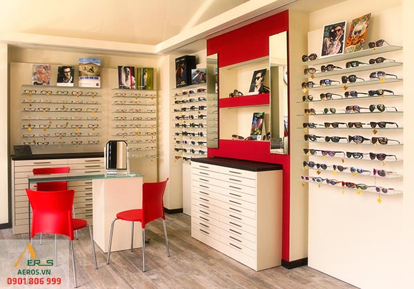 Những mẫu thiết kế shop mắt kính đẹp và hiện đại