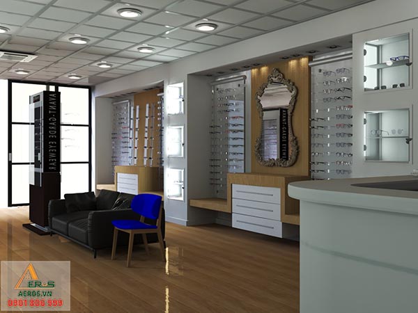 Những mẫu thiết kế shop mắt kính đẹp và hiện đại