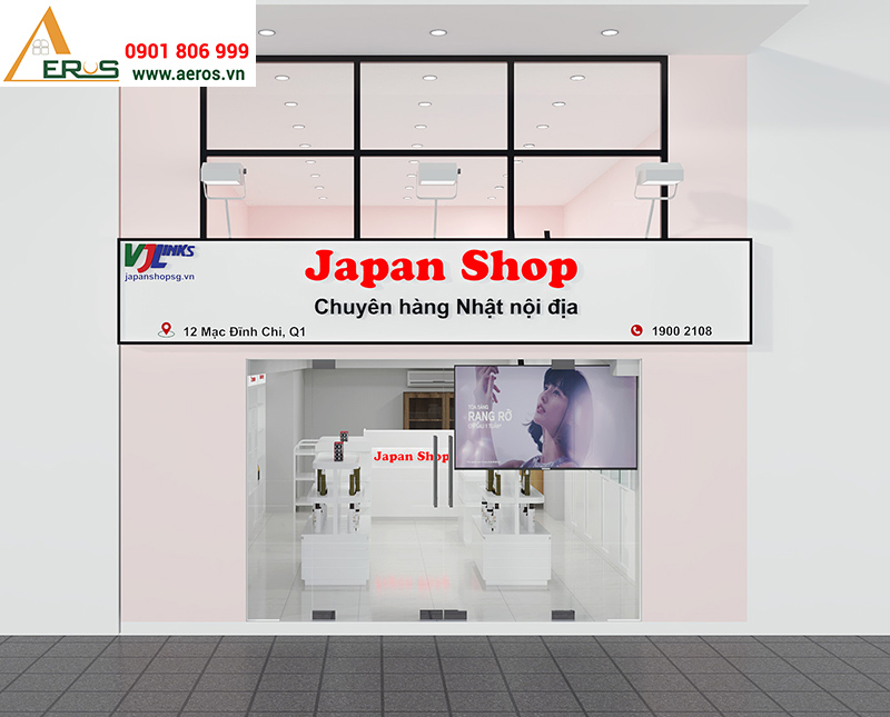 Thiết kế nội thất shop mỹ phẩm Japan tại Quận 1