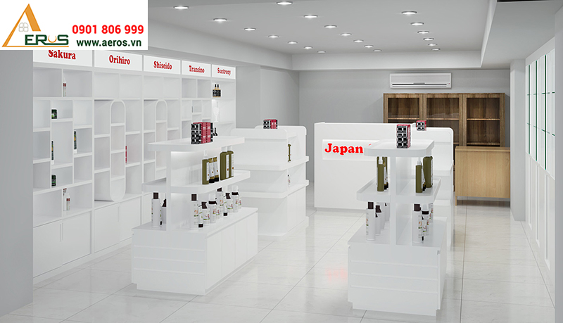 Thiết kế nội thất shop mỹ phẩm Japan tại Quận 1