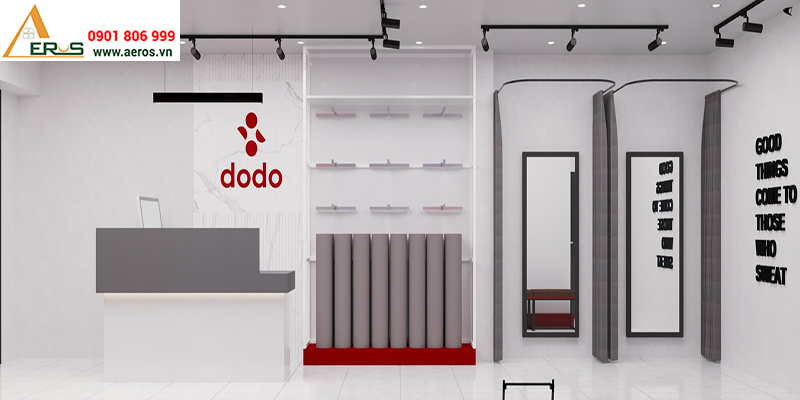 thiết kế nội thất shop thời trang Dodo Activewear tại Tân Phú