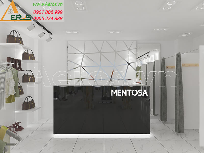 thiết kế shop thời trang Mentosa quận Tân Bình, TPHCM