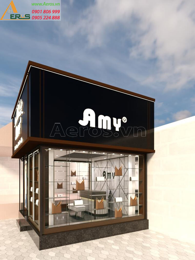 Thiết kế nội thất shop túi xách Amy của anh Sơn tại quận Thủ Đức