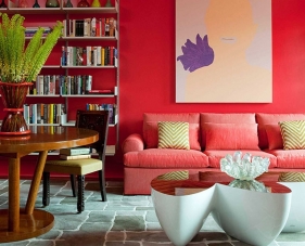 25 Ý tưởng thiết kế phòng khách màu đỏ độc đáo mà bạn không thể rời mắt